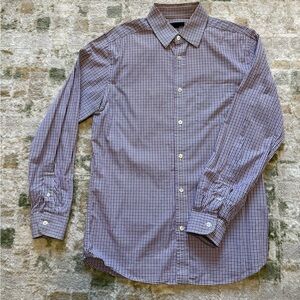 GAP Men's Casual Checkered Shirt - Blue and White